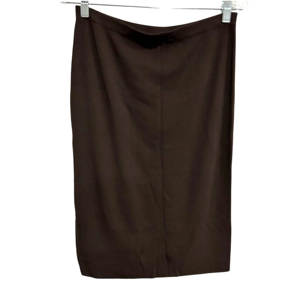 Cyrus NWT Brown Pencil Skirt With Braided Detail Women Sz  Large
